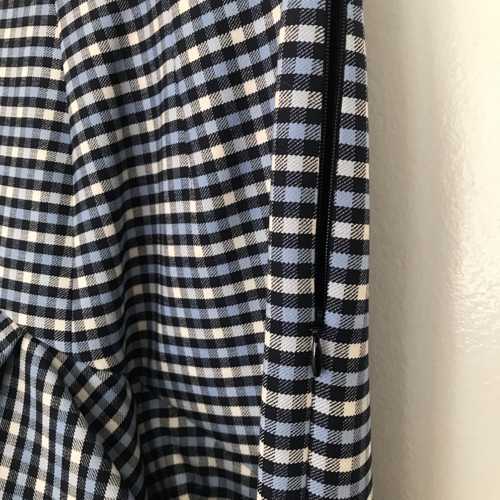 Michael Kors Collection Blue and White Checkered Pencil Skirt - Picture 6 of 11